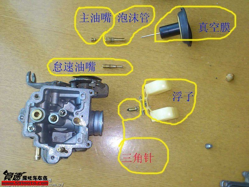 四缸化油器图解图片